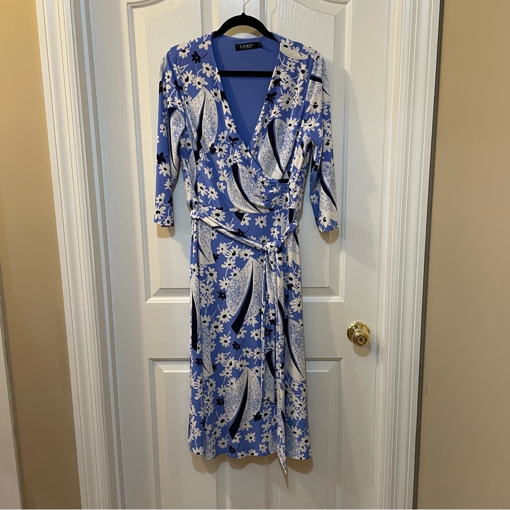 Lauren Ralph Lauren Surplice Jersey Dress size 10